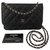 Wallet On Chain Chanel WOC Black Leather  ref.138322