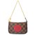 Louis Vuitton Mini Pochette Accessoires Brown Cloth  ref.138625