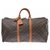 Louis Vuitton Keepall Bandouliere 50 Marrone Tela  ref.138651