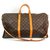 Louis Vuitton Brown Monogram Keepall Bandouliere 55 Leather Cloth  ref.138695