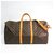Louis Vuitton Brown-Monogramm Keepall Bandouliere 60 Braun Leder Leinwand  ref.138697