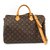 Louis Vuitton Brown Monogram Speedy Bandouliere 35 Leather Cloth  ref.138709
