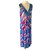 VINTAGE ▾ 60Emilio Pucci per Formfit Rogers Maxi Slip Dress Bianco Blu Porpora Blu chiaro Turchese Blu scuro Nylon  ref.138815