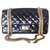 Chanel 2.55 Navy blue Patent leather  ref.138833