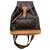 Louis Vuitton Backpacks Montsouris MM Canvas Monogram Dark brown Leather  ref.138839
