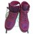 Gucci High Sneakers Satin Bordeaux  ref.138849