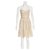 Diane Von Furstenberg Goldenes Kari-Kleid Beige Baumwolle Nylon  ref.138885