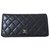 Chanel black lambskin yen bi-fold wallet Leather  ref.138948