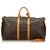 Louis Vuitton Brown Monogram Keepall Bandouliere 55 Leather Cloth  ref.139038