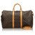 Louis Vuitton Brown Monogram Keepall Bandouliere 50 Leather Cloth  ref.139054