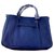 Longchamp Cesta 3D Azul marinho Couro  ref.139095