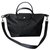 Pliage Longchamp Neo Folding Preto Couro Lona  ref.139119