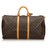 Louis Vuitton Brown Monogram Keepall 55 Leather Cloth  ref.139162