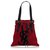 Yves Saint Laurent YSL - Sac cabas en toile Kahala rouge Cuir Tissu Noir  ref.139190