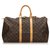 Louis Vuitton Brown Monogram Keepall 45 Leather Cloth  ref.139222
