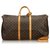 Louis Vuitton Brown-Monogramm Keepall Bandouliere 60 Braun Leder Leinwand  ref.139339