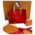 Louis Vuitton Borse Rosso Pelle verniciata  ref.139482