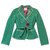 Splendida giacca vintage Moschino Verde Seta Cotone  ref.139522