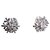 Chopard 18K brincos do parafuso prisioneiro do floco de neve do diamante do ouro branco Prata  ref.139567