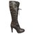 Max Mara laced boots Dark brown Leather  ref.139635