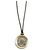 Hermès Hermes Signature Round Coin Silberanhänger Clou de selle mit schwarzer Kordel Versilbert  ref.139751