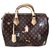 Louis Vuitton Speedy Catogram Brown Leather  ref.139986