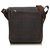Burberry Brown Plaid Coated Canvas Crossbody Bag Dark brown Leather Cloth Cloth  ref.140023