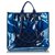 Chanel azul 2018 Tote de compras acolchoado do respingo do Coco grande do PVC Couro Plástico  ref.140062