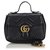 Gucci Black GG Marmont Sacoche Cuir Noir  ref.140094
