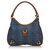 Gucci Blue GG Canvas Abbey Shoulder Bag Brown Dark brown Leather Cloth Cloth  ref.140112