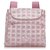 Chanel Pink New Travel Line Convertible Backpack White Leather Cloth Cloth  ref.140220