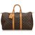 Louis Vuitton Brown Monogram Keepall 45 Leather Cloth  ref.140233