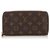 Louis Vuitton Brown Monogram Zippy Wallet Toile Marron  ref.140247