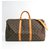 Louis Vuitton Brown-Monogramm Keepall Bandouliere 50 Braun Leder Leinwand  ref.140424