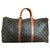 Louis Vuitton keepall 50 Light brown Dark brown Cloth  ref.140447