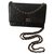 Wallet On Chain Chanel Woc Camellia Black Leather  ref.140448