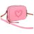 Coach heart embroidered shoulderbag new Pink Leather  ref.140478