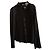 Autre Marque Blusa in velluto plissé e raso nero