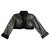 Wonderful Valentino Boutique leather and fur jacket Black  ref.140539