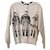 Chanel Runway Space Astronauts White Cotton Sweatshirt Size 34  ref.140551