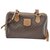 Céline Macadam Hand Bag Brown Cloth  ref.140722