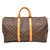 Louis Vuitton Keepall 50 Marrom Lona  ref.140746