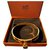 Wunderschöner Hermès Armband "KELLY" Ring aus vergoldetem und Krokodilleder Bordeaux Exotisches Leder  ref.140806