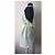 Vestido Mauro Grifoni a rayas verde neón de seda y algodón - vista 2