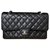 Chanel black caviar medium classic flap bag SHW Leather  ref.155408