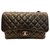 Timeless Chanel schwarzer Kaviar Jumbo Classic Flap Bag SHW Leder  ref.140923