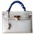 Kelly Hermès Handtaschen Grau Leder  ref.140941