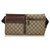 Gucci Brown GG Supreme Belt Bag Beige Dark brown Leather Cloth Cloth  ref.141027