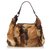 Fendi Brown Fur Drawstring Shoulder Bag Leather  ref.141148