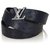 Cintura Initiales in pelle di struzzo blu Louis Vuitton Blu navy Pelli esotiche Metallo  ref.141173